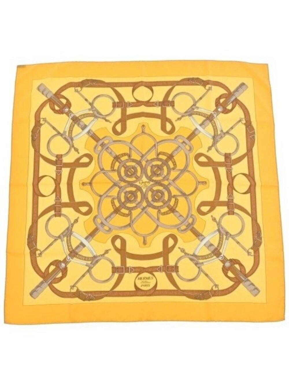 Hermes Bandana Scarf Yellow
